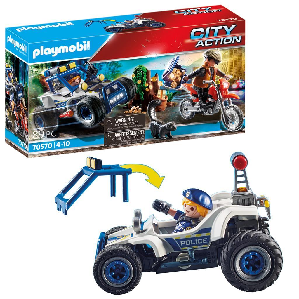 Playmobil City Action Police Off Road Car With Jewel Thief 70570 - 89 pc - BumbleToys - 3+ years, 70570, Boys, New Arrivals, playmobil