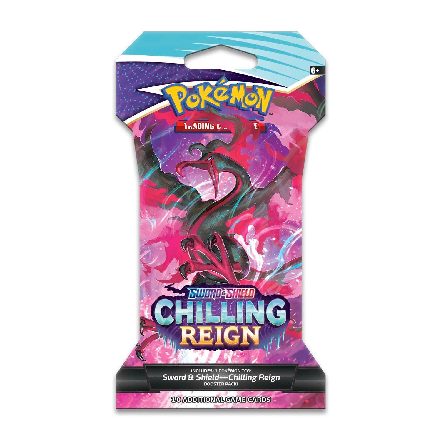 Pokemon Trading Cards Set of 10 Cards - Chilling Reign (Random Style) - BumbleToys - 14 Years & Up, 8-13 Years, Boys, Card & Board Games, Pokémon, Pre-Order, Puzzle & Board & Card Games