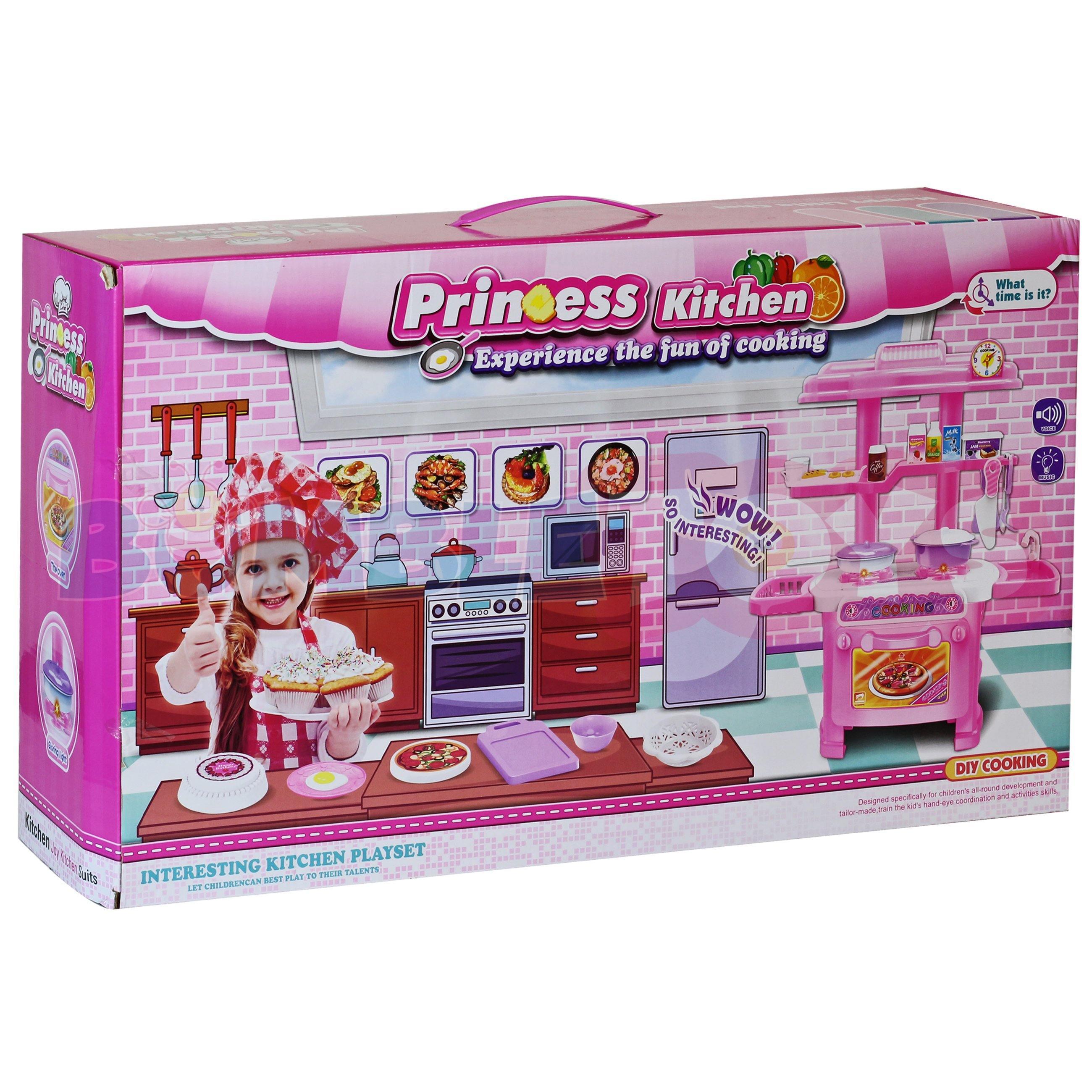 Princess Kitchen Play Set With Light And Sound For Girls - BumbleToys - 5-7 Years, Funday, Girls, Kitchen & Play Sets