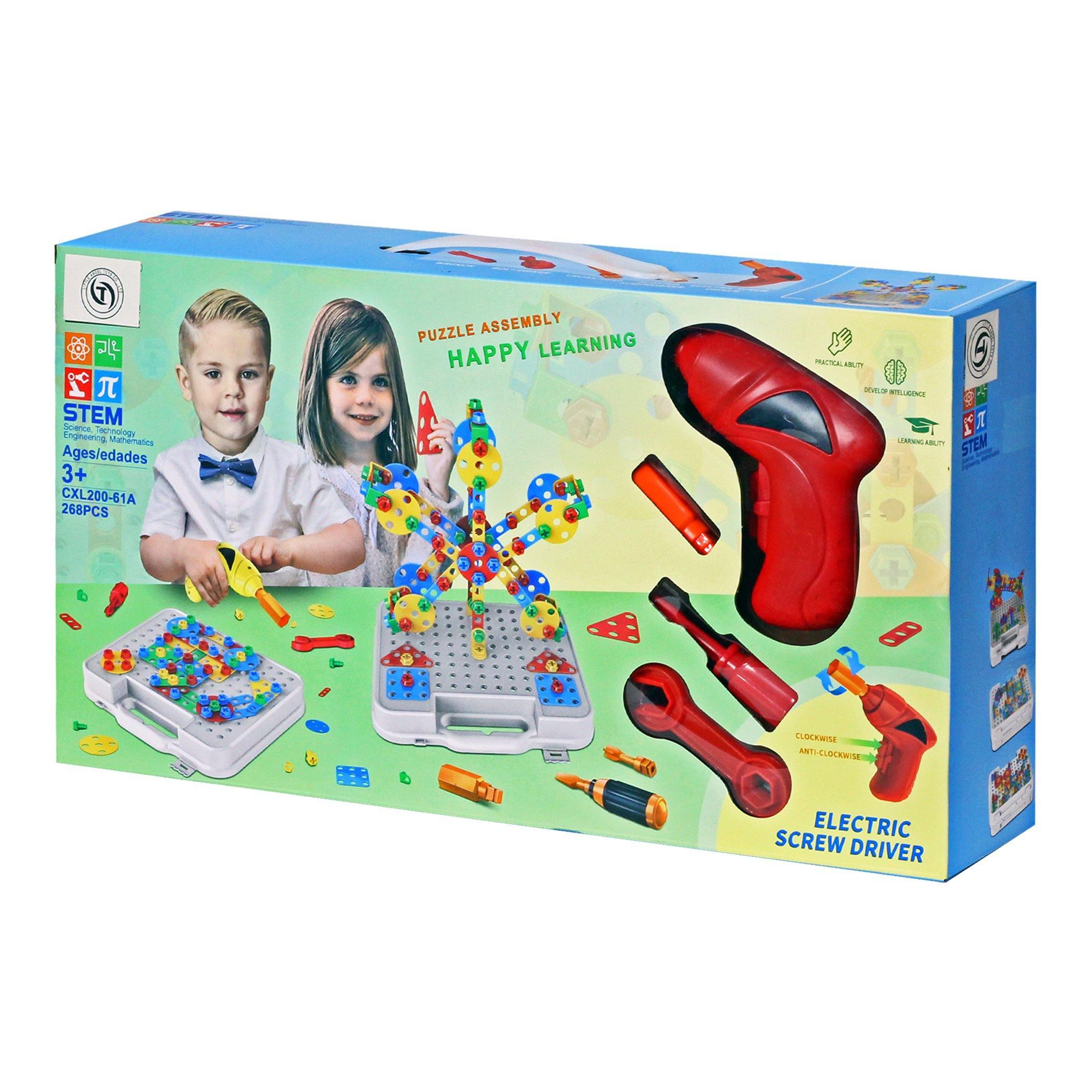 STEM Puzzle Assembely Happy Learning Toy 268 Pieces - BumbleToys - 5-7 Years, Building Sets & Blocks, Toy House, Unisex
