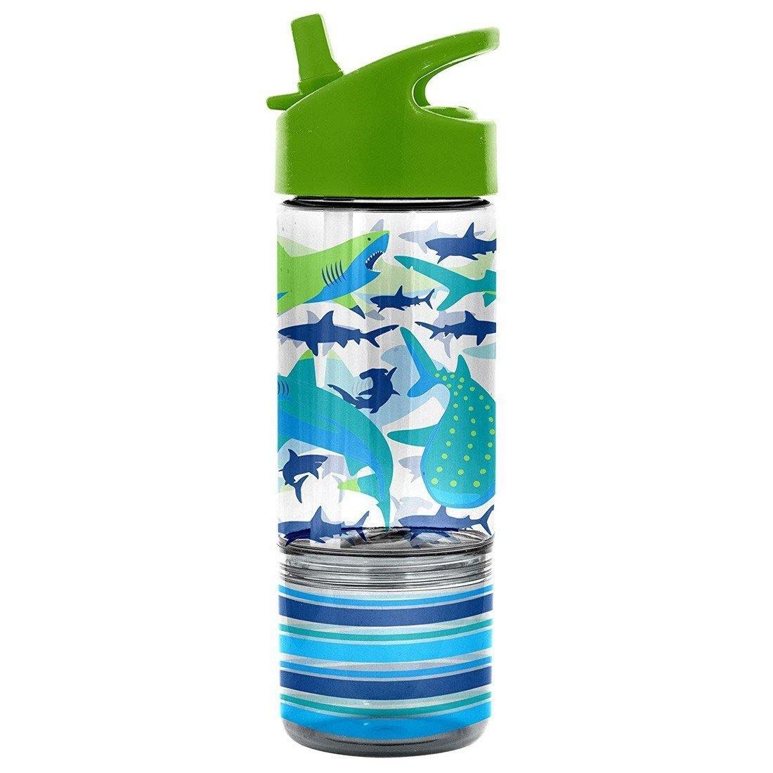 Stephen Joseph Sip And Snack Shark Water Bottle - BumbleToys - 2-4 Years, 5-7 Years, Boys, Cecil, Pre-Order, School Supplies, Water Bottle