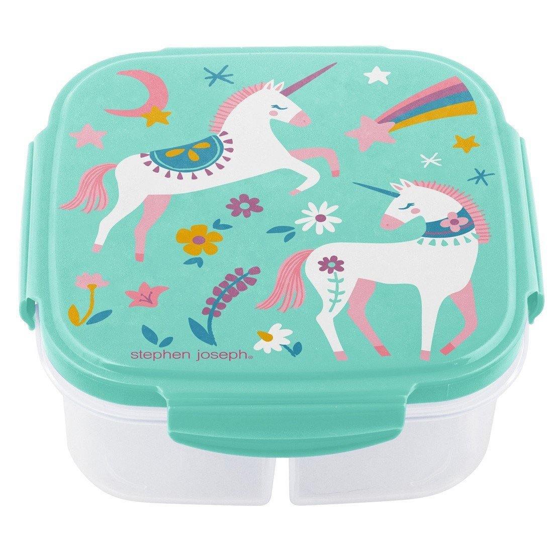 Stephen Joseph Snack Box With Ice Pack Unicorn - BumbleToys - 2-4 Years, 5-7 Years, Cecil, Girls, Lunch Box, School Supplies, Snak Box