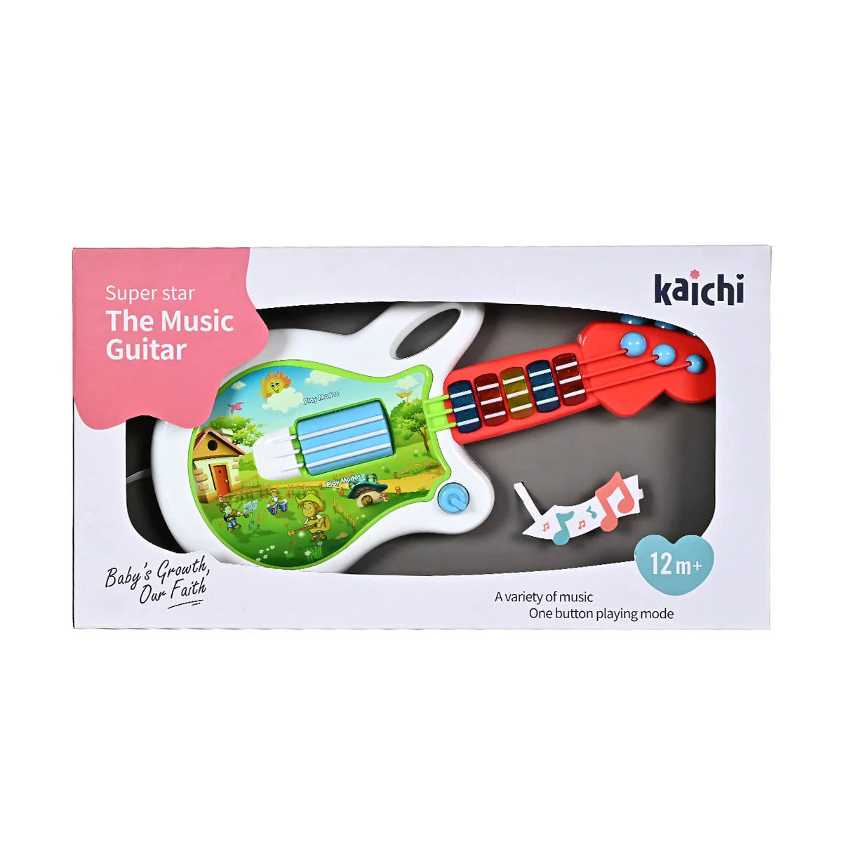 Baby Music Guitar Toy – Interactive Educational Musical Instrument with Lights & Sounds for Kids 12+ Months