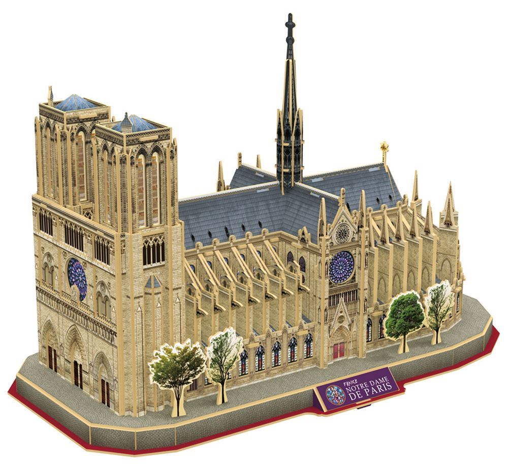 Cubic Fun Notre Dame Shaped 3D Puzzle -128 Pieces