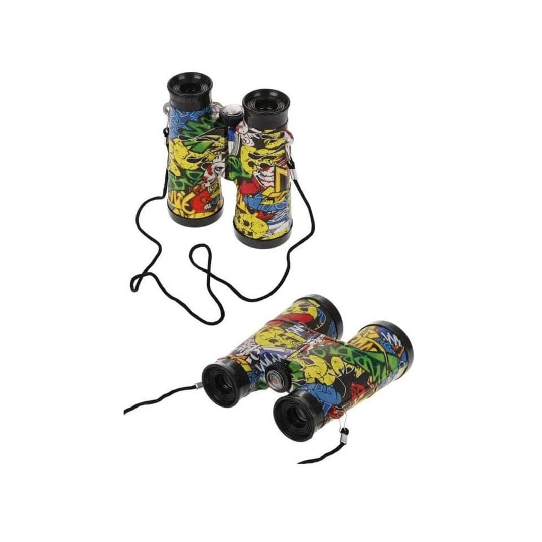 Colorful binoculars with a cartoon design 
