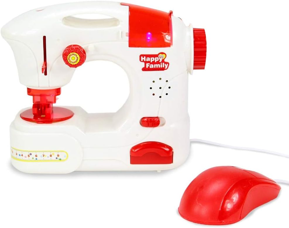 Happy Family Children's Electric Sewing Machine Toy with Light & Sound