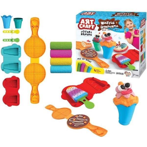 Art Craft Waffle And Ice Cream Dough Set 03556