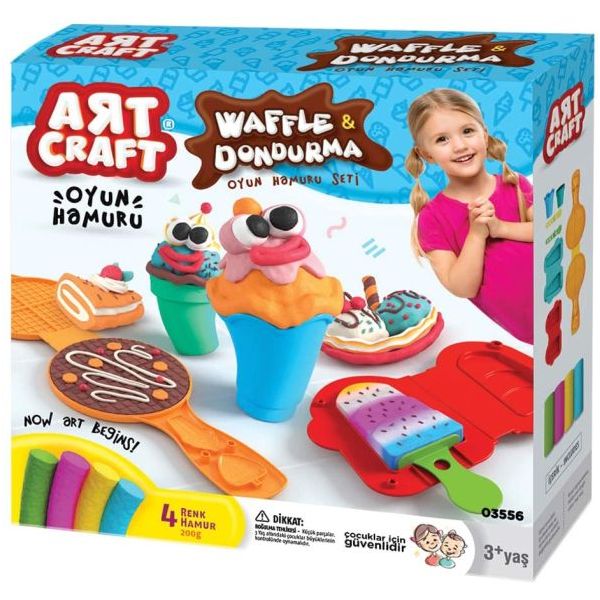 Art Craft Waffle And Ice Cream Dough Set 03556