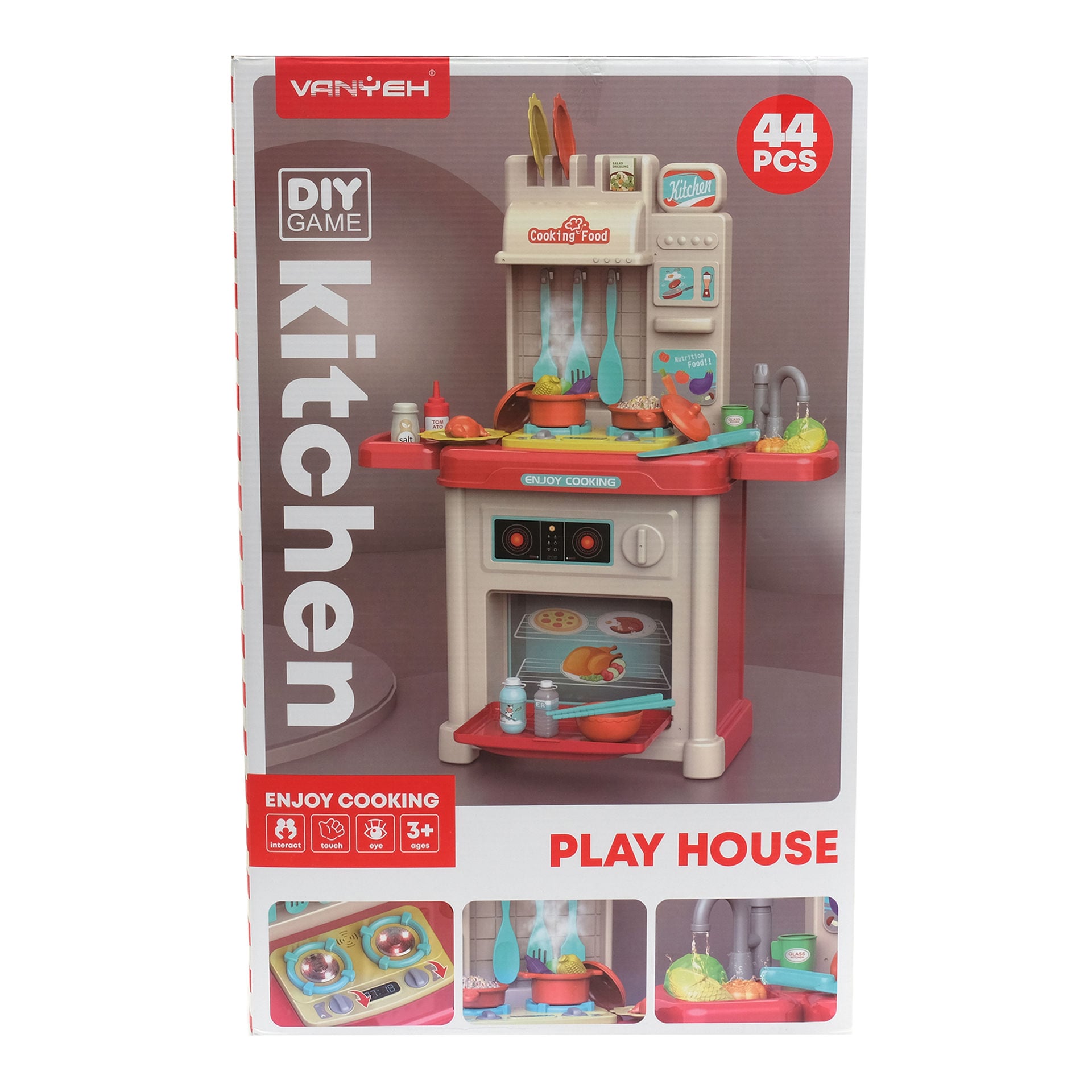 Play House Kitchen Set, Set of 44pcs