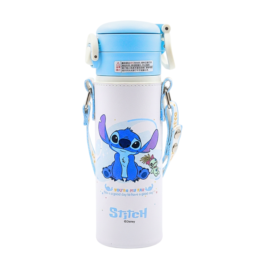 Slim Insulated Water Bottle with Shoulder Strap - 550ml