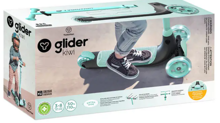 Yvolution YGlider Kiwi 3-Wheel Kids Scooter – Green