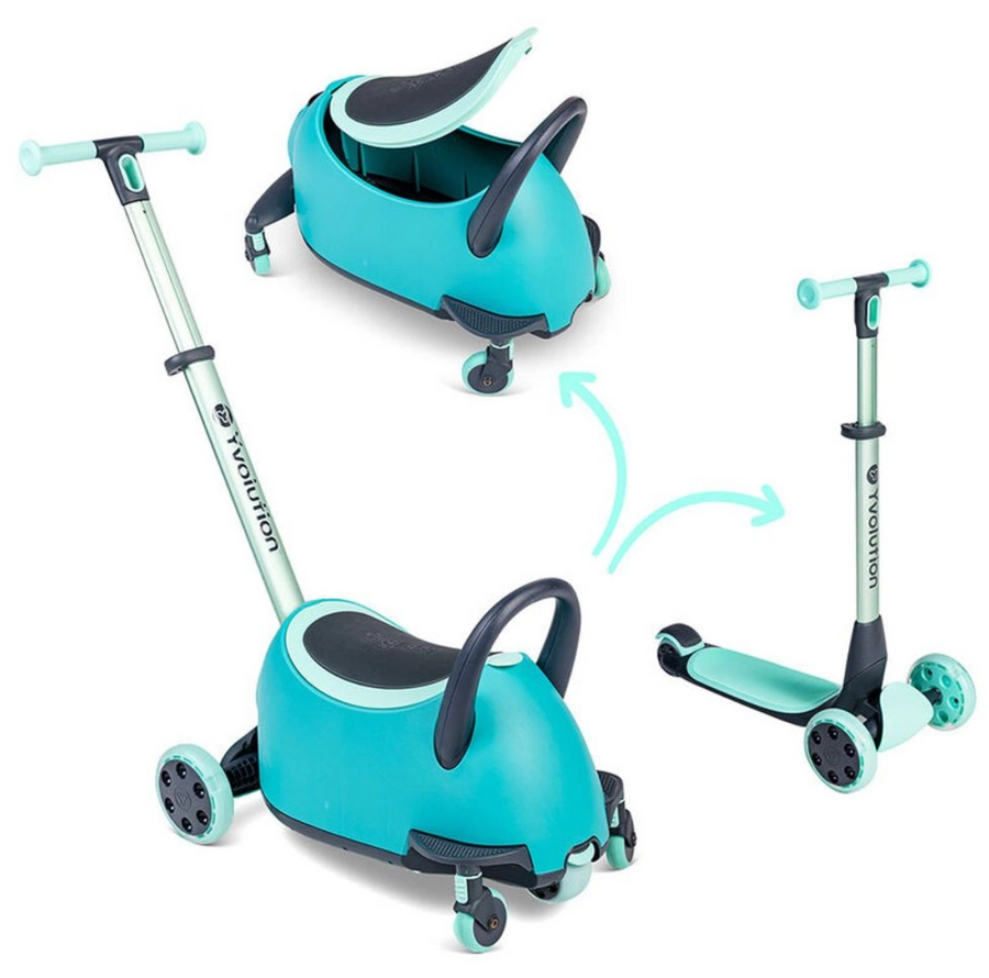 Yvolution YGlider Luna Light-Up 3-Wheel Scooter – Green