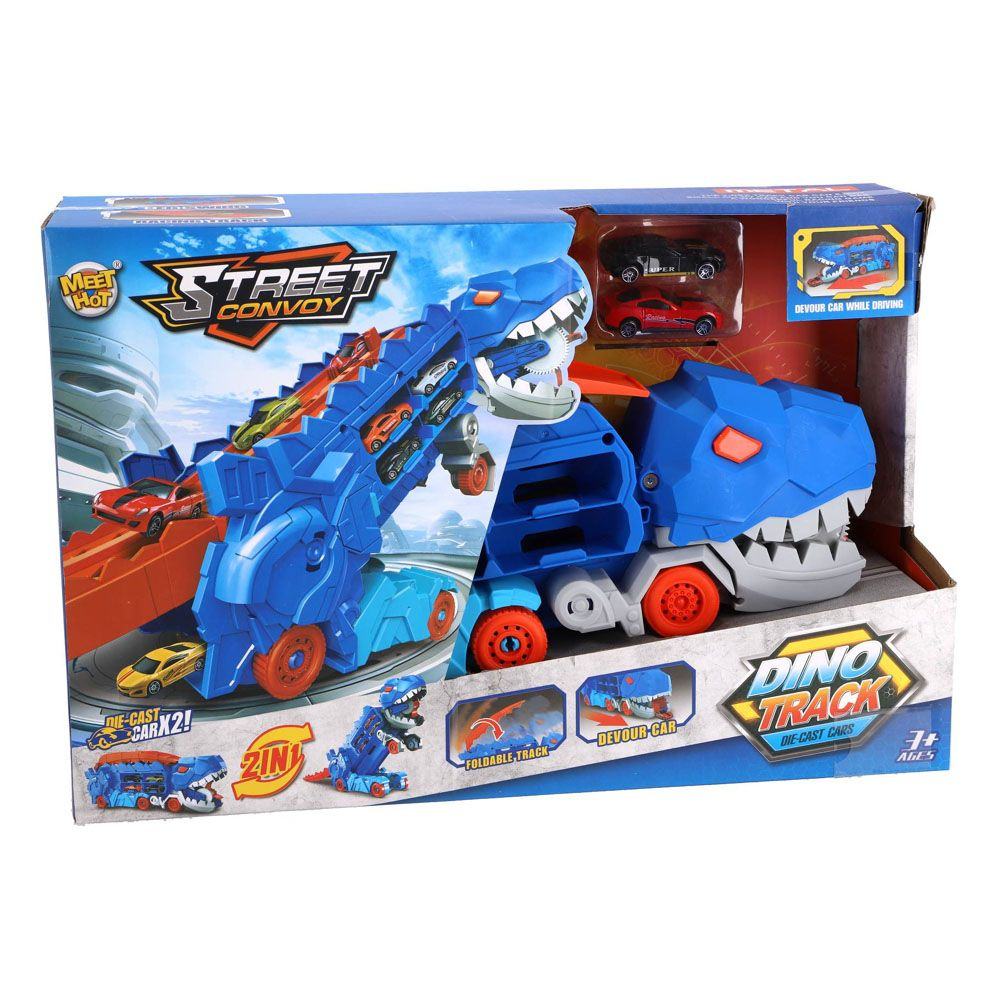 Street Convoy Transporter Truck Dino with 2 Cars