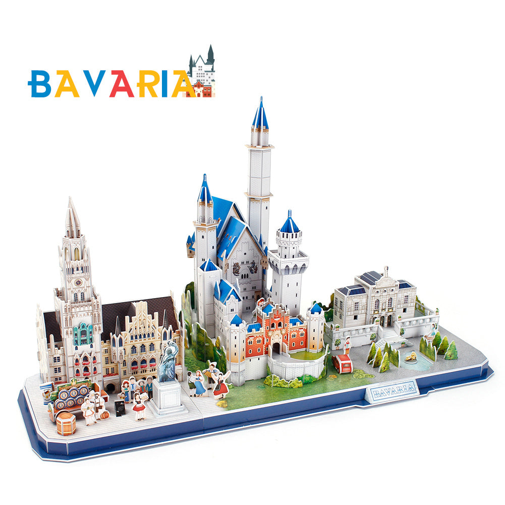 CubicFun CityLine Bavaria Landmarks Collection 3D Puzzle 178 Pieces