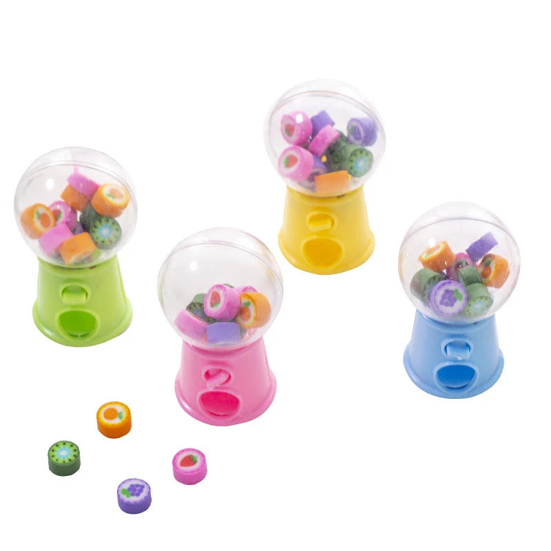 1 Set Cute Kawaii Creative Gashapon Pencil Cartoon Rubber Erasers For Kids- color may vary