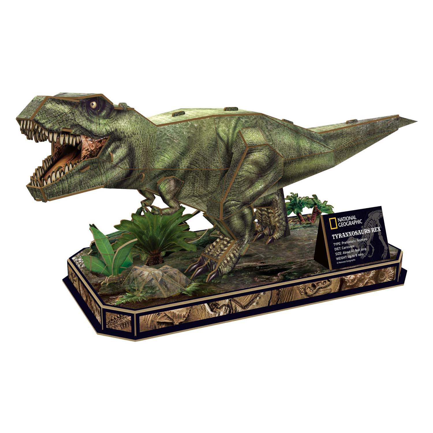 CubicFun National Geographic Tyrannosaurus Rex 3D puzzle 44 X17 X20cm cm 52 pcs