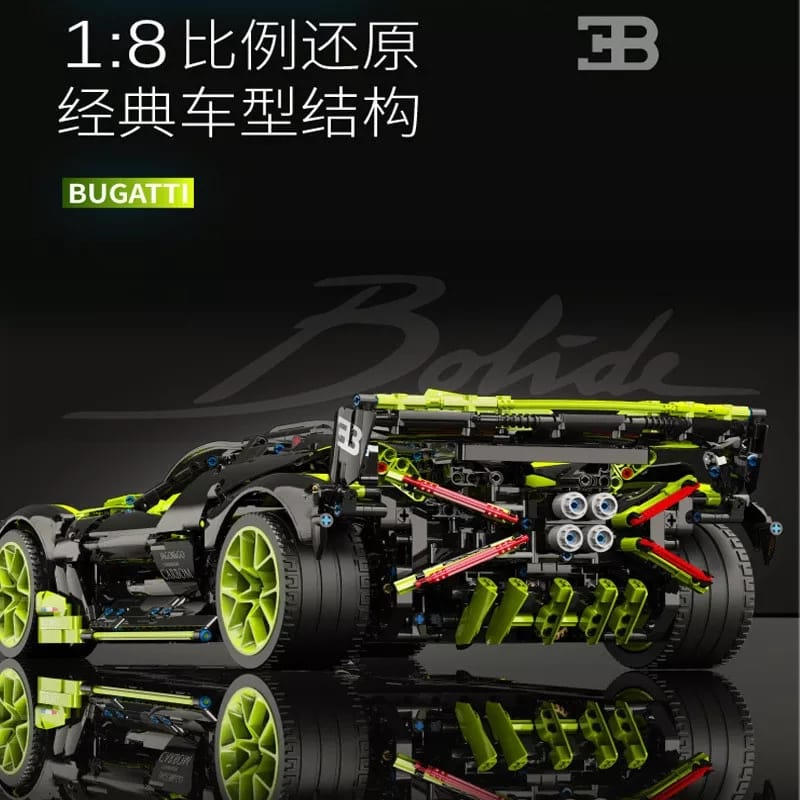 KBOX 10211 Green Bugatti Building Blocks Set – 3588 PCS (1:8 Scale