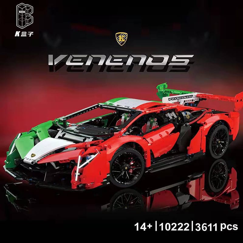 KBOX 10222 Lamborghini Poison Building Blocks Set – 3611 PCS (1:8