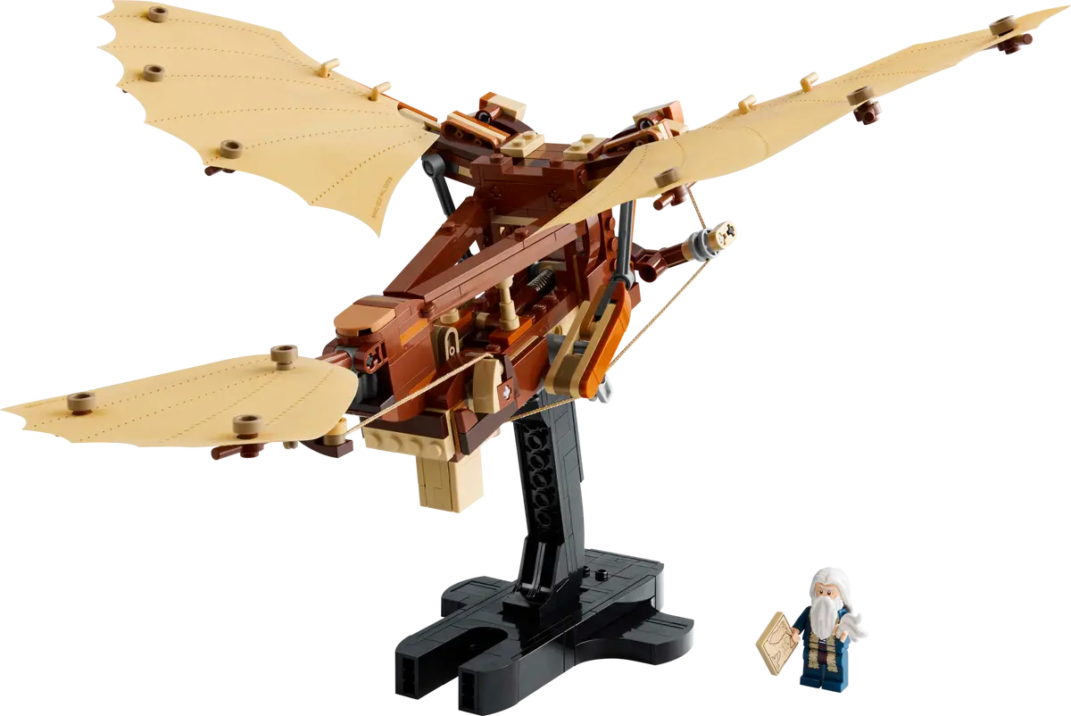 LEGO Icons 10363  Leonardo da Vinci's Flying Machine with Flappable Wings - Incl. a Minifigure & Display Stand - Ornithopter DIY Kit
