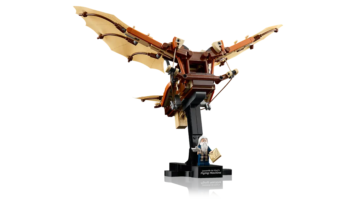 LEGO Icons 10363  Leonardo da Vinci's Flying Machine with Flappable Wings - Incl. a Minifigure & Display Stand - Ornithopter DIY Kit