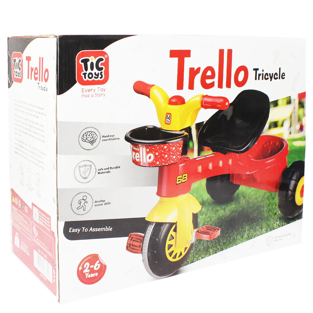 TIC TOYS KIDS Trello TRicycle 3 WHEEL BIKE - Red