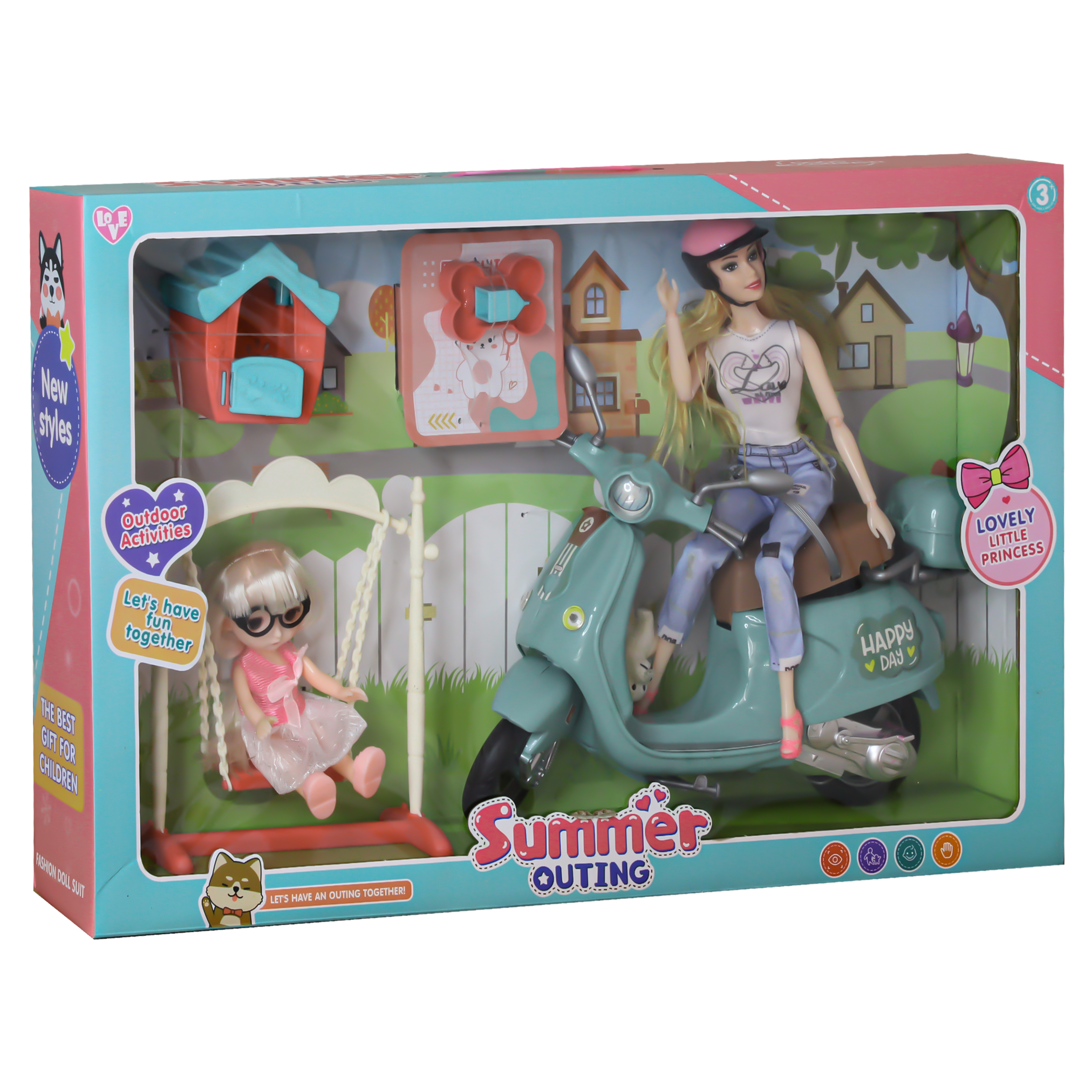Summer Outing Fashion Doll Suit For Girls