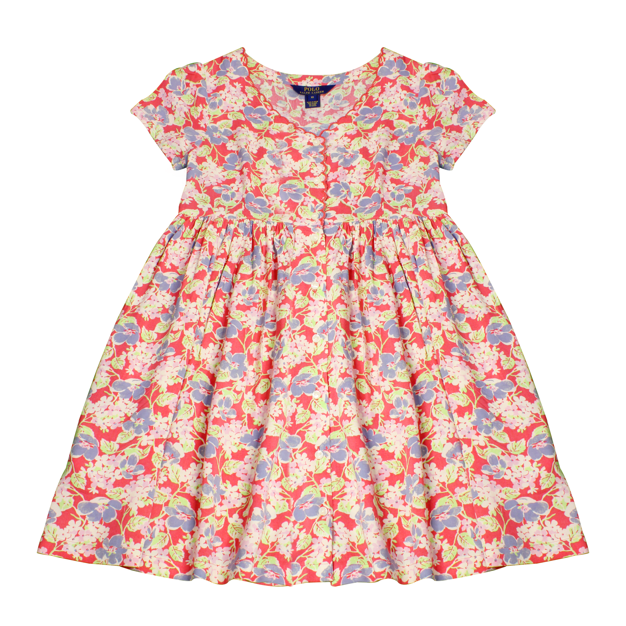POLO RALPH LAUREN Kids Pink FLORAL DRESS - Size 10 - 3alababak