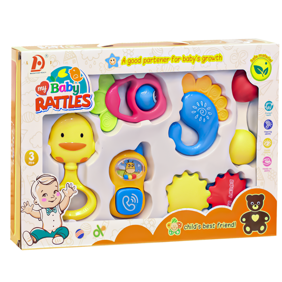 Play Set Of Rattle Toys For baby - 6 Pieces