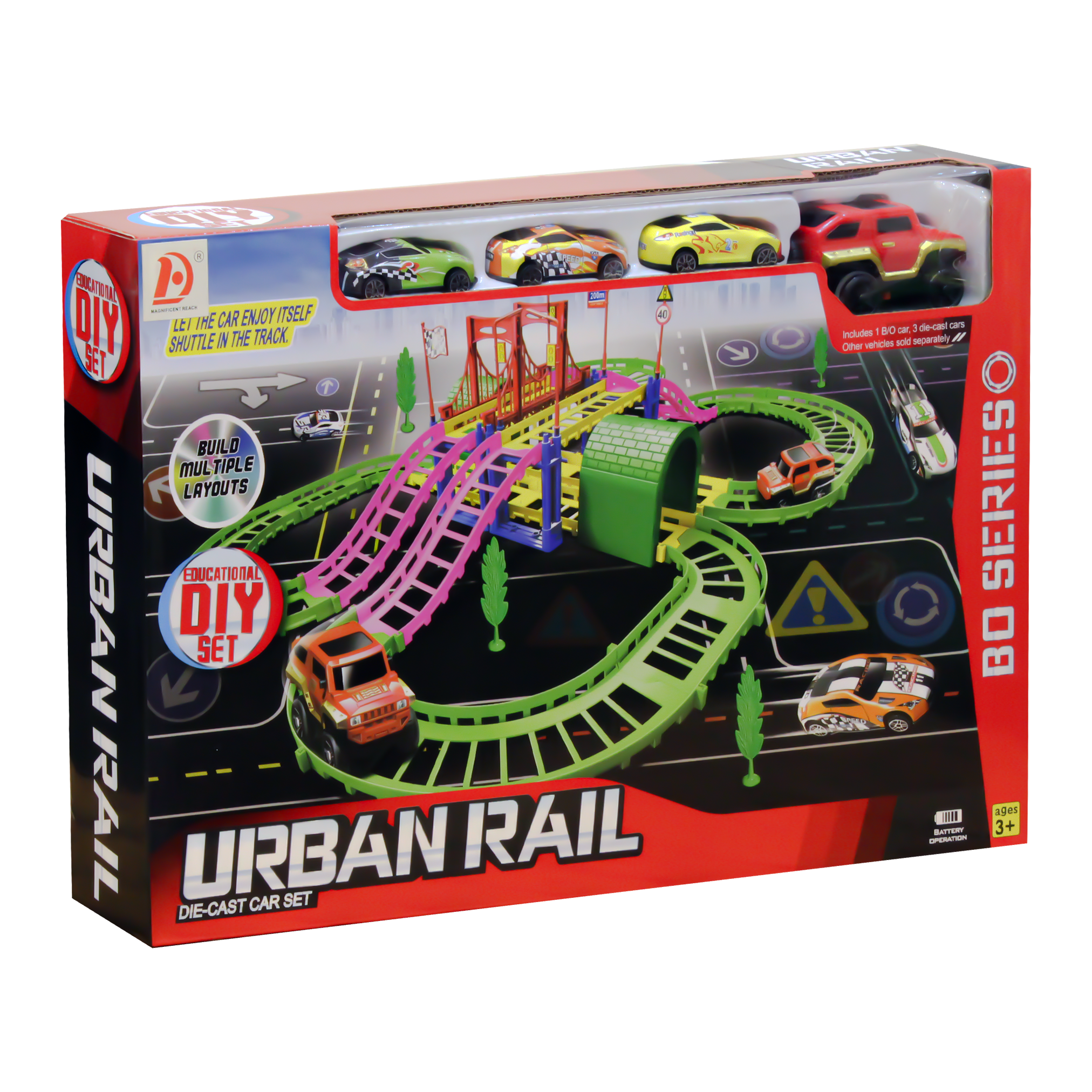 Children's track URBAN RAIL Bambi cars 4 pcs