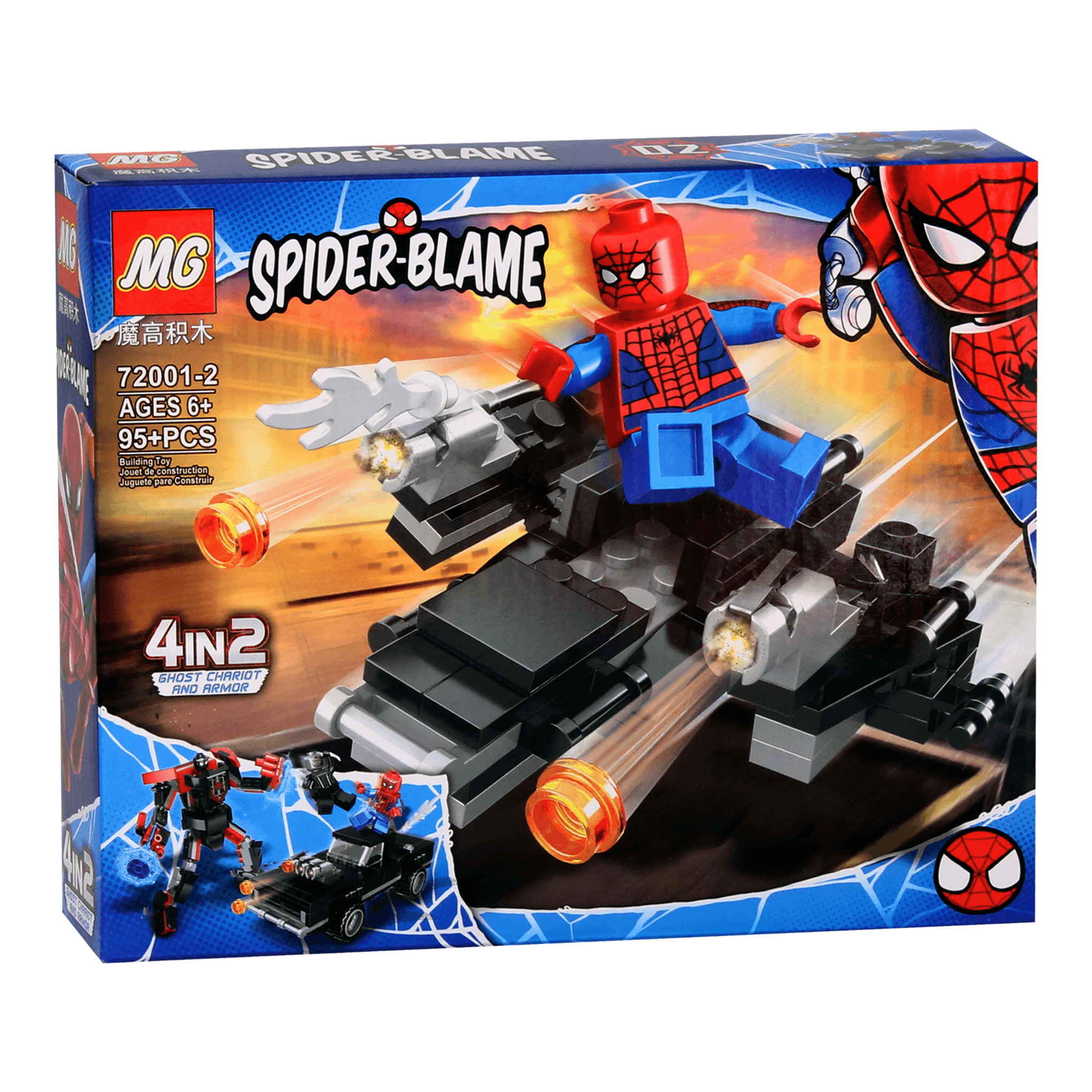 Spider-Blame 72001-2 Building Blocks 95 Pcs 4 In 1