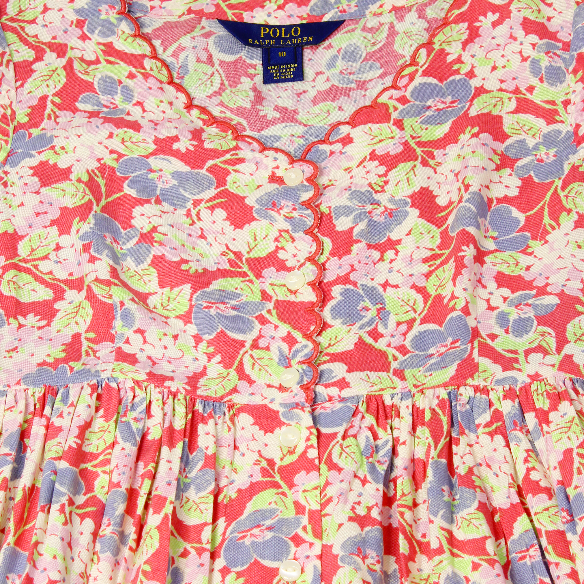 POLO RALPH LAUREN Kids Pink FLORAL DRESS - Size 10 - 3alababak