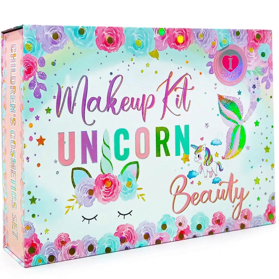 Unicorn Beauty Makeup Kit for Girls – Pretend Play Cosmetic Set with Beauty Accessories