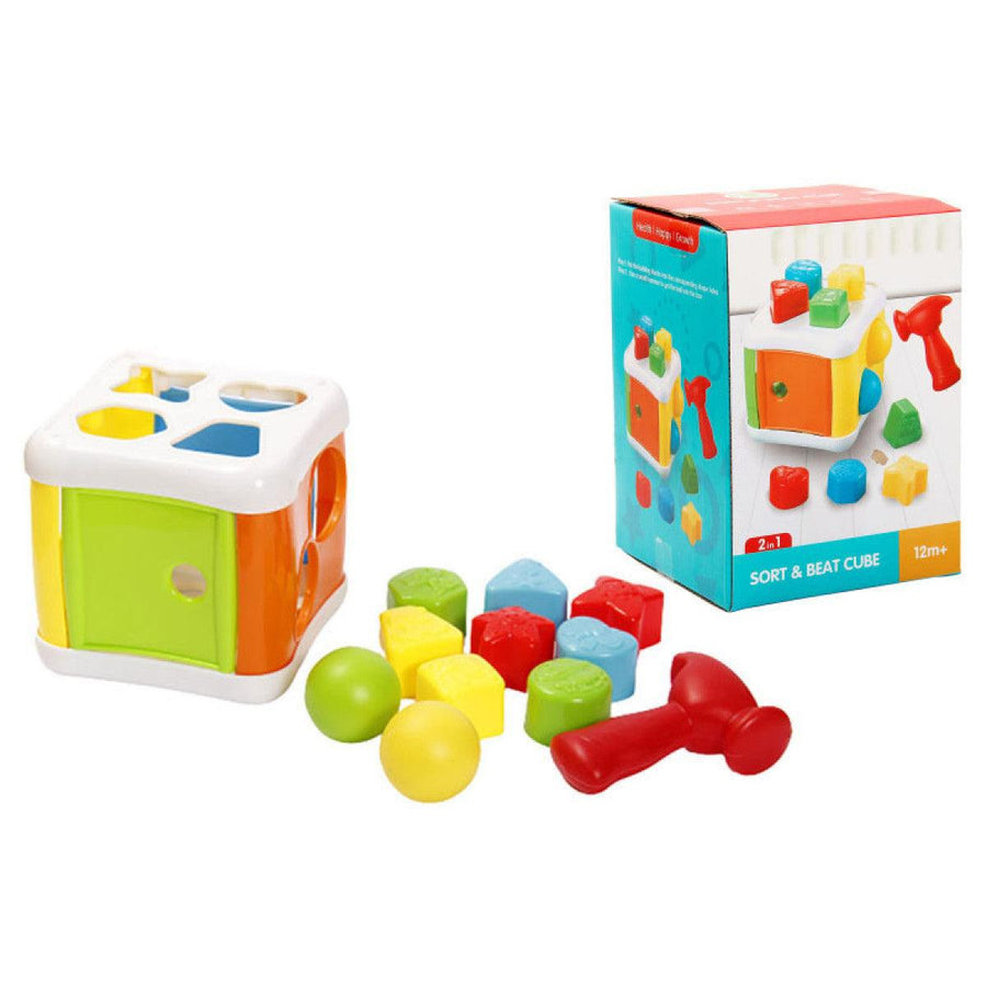 2In1 Sort & Beat Cube Inetractive Educational Fun +12M