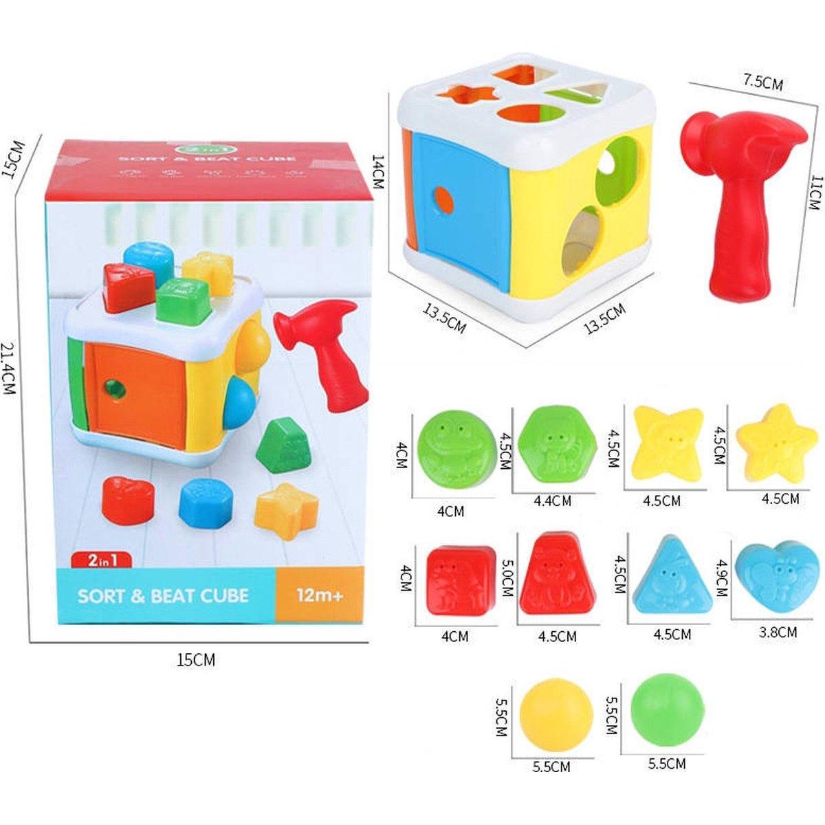 2In1 Sort & Beat Cube Inetractive Educational Fun +12M