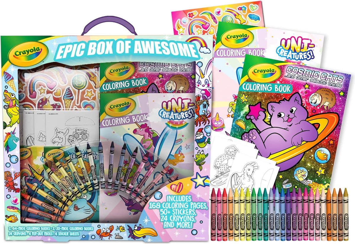 مجموعة Crayola Super Wonder، مجموعة رسم محمولة بمقبض، نشاط إبداعي وهدايا