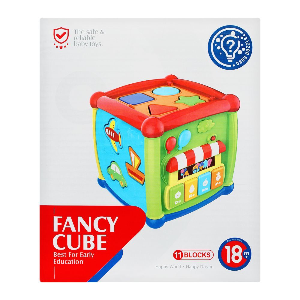 مكعب فاخر مع ضوء وموسيقى يحتوي على 11 مكعبًا