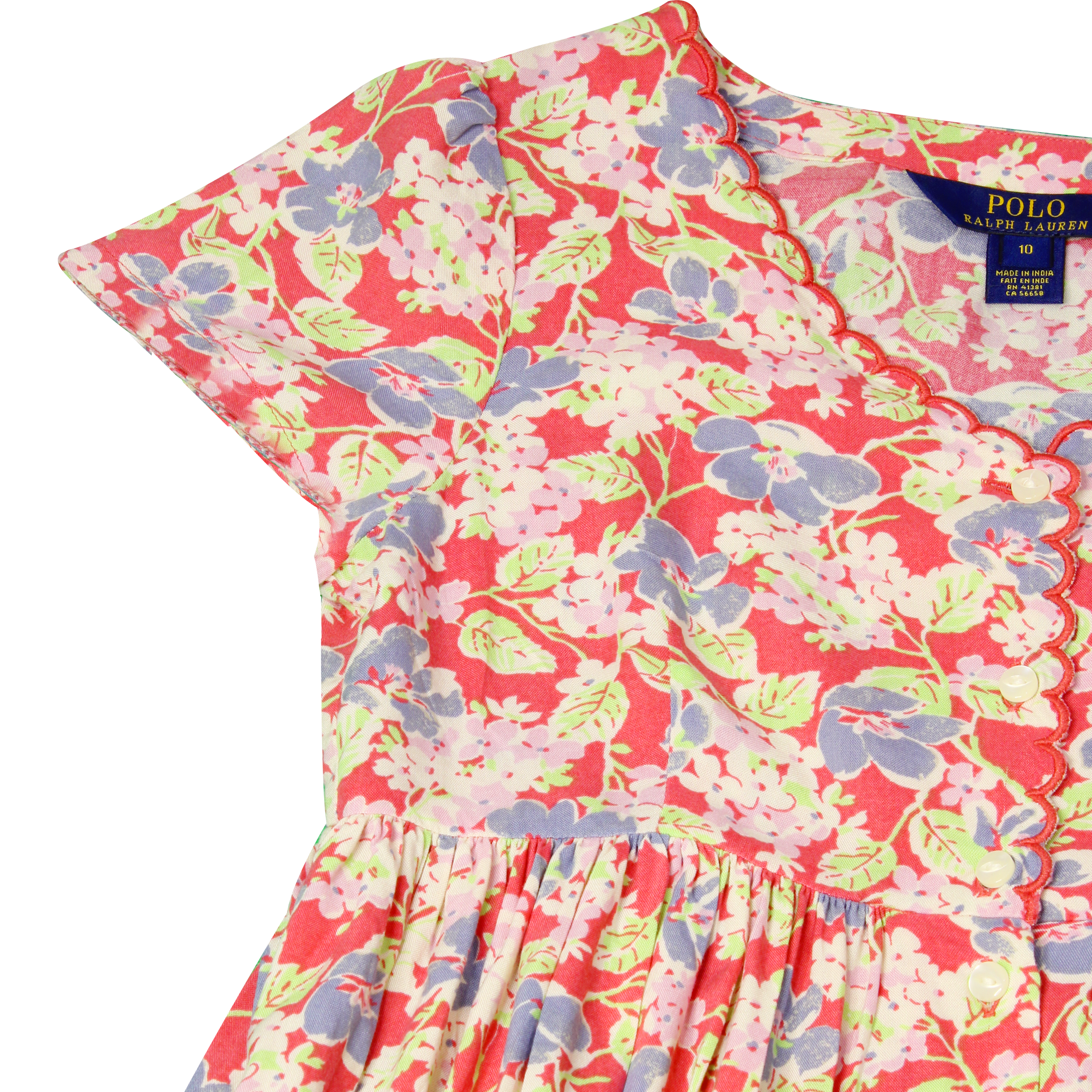 POLO RALPH LAUREN Kids Pink FLORAL DRESS - Size 10 - 3alababak