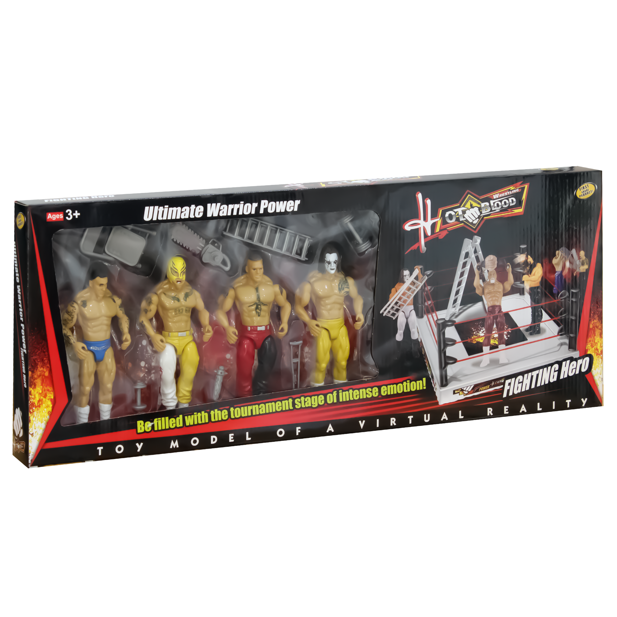 Generic FlexForce WWE Toys Action Figures World Ultimate Warrior Power Fighting Hero Model Virtual Reality 4 Flex Force Wrestling Heroes Toy - Model B (characters May Vary)