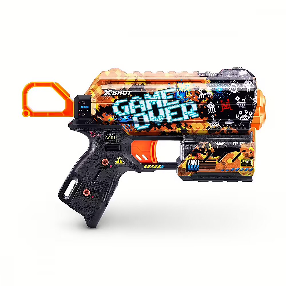 ZURU X-SHOT Blaster Skins Flux With 8 Darts - Game Over