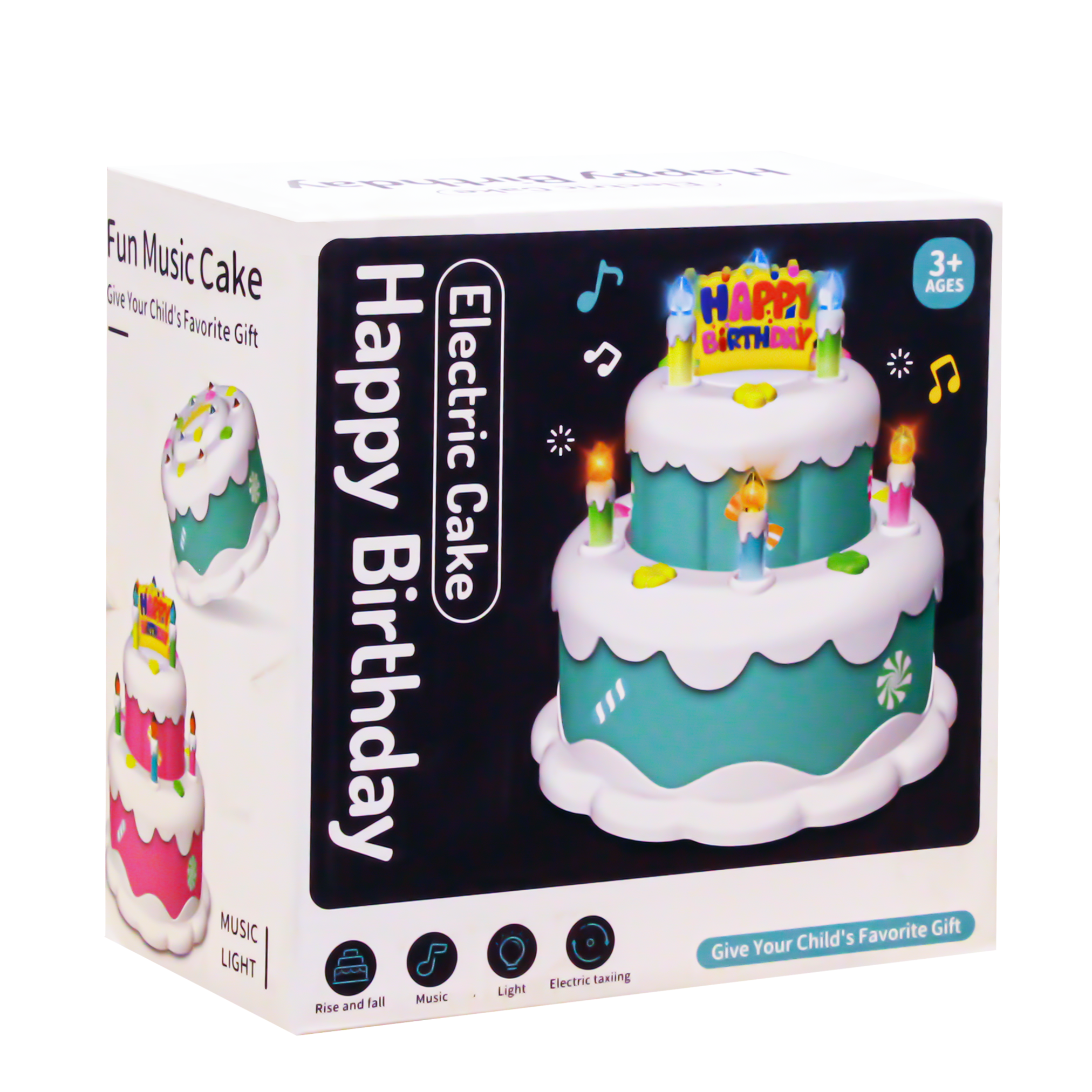 NAVRANGI Double Layer Electric Birthday Cake
