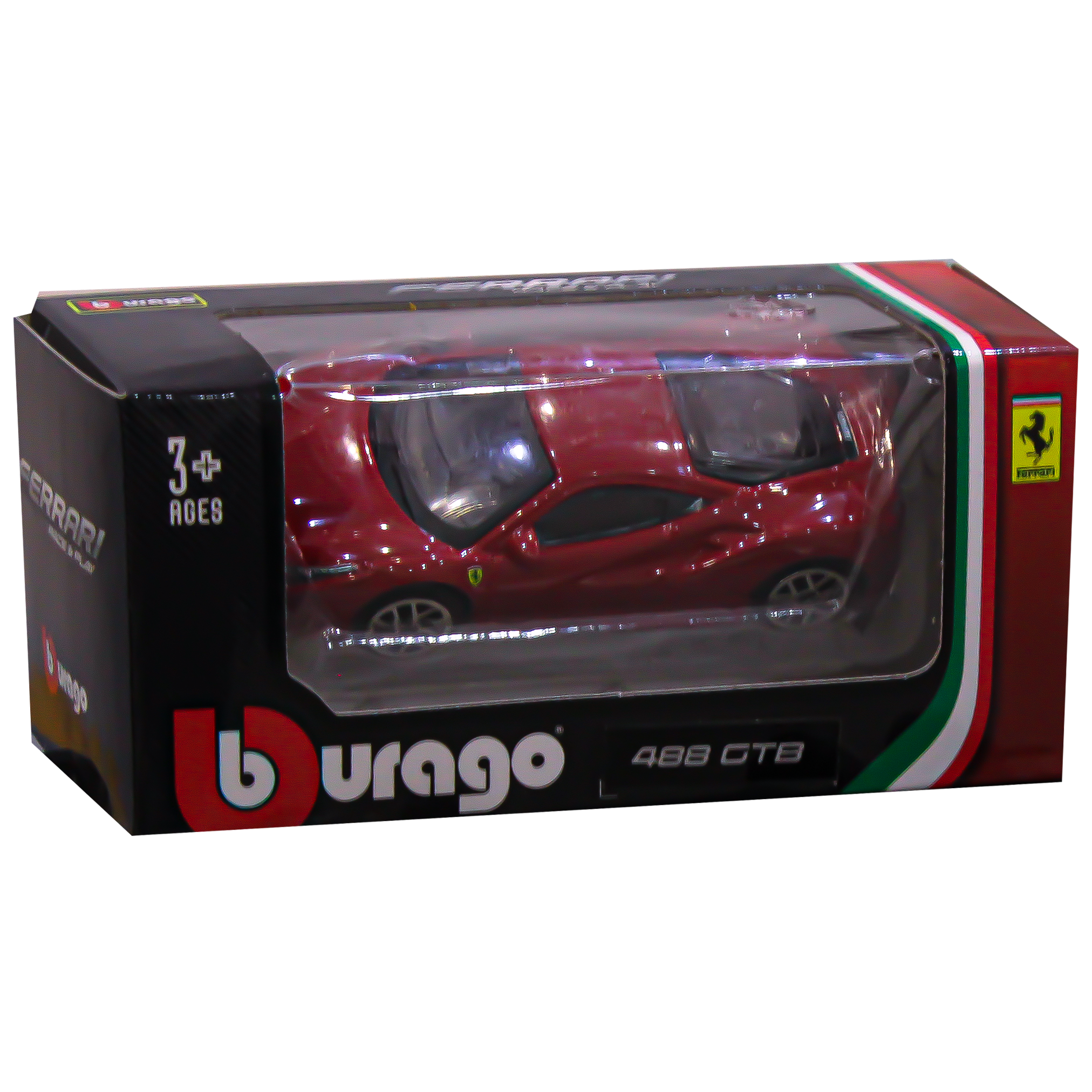Burago Ferrari Race & Play Car - 488 GTB Red