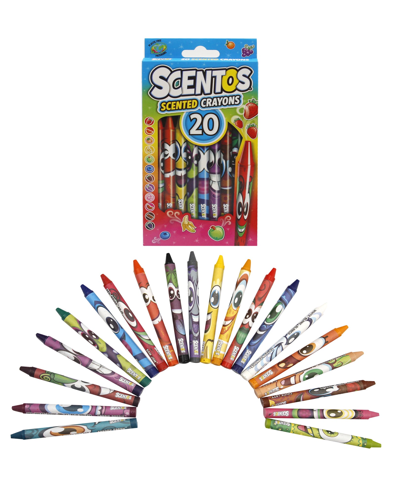 Scentos Scented CRAYONS, pack of 20