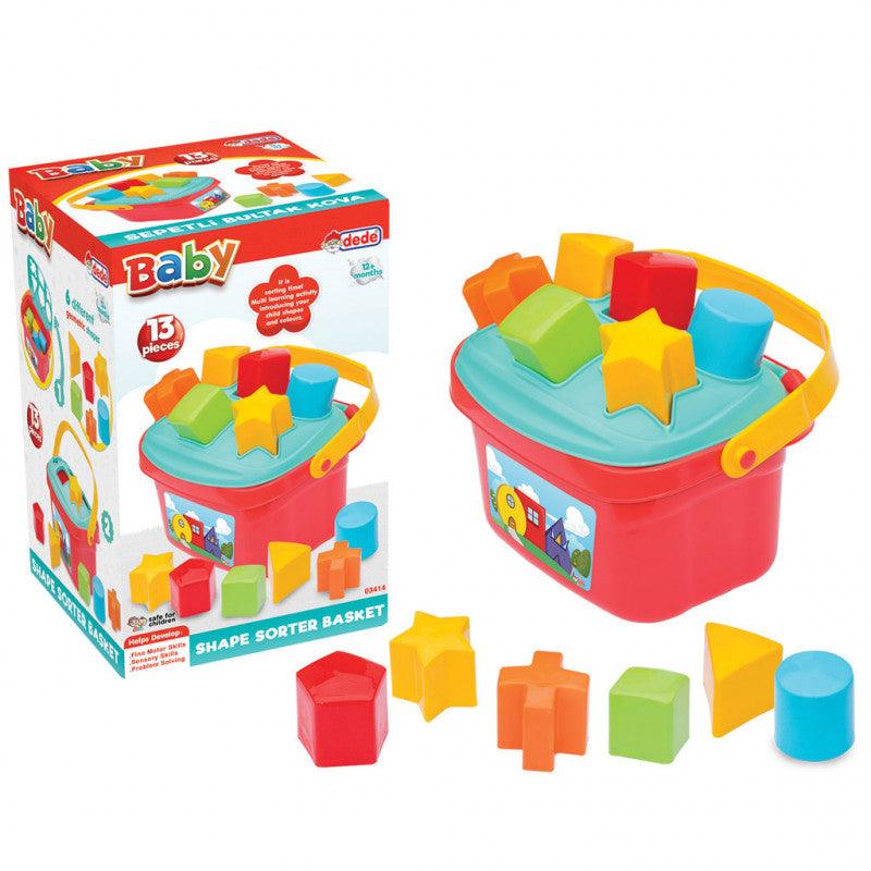 Dede Baby Shape Sorter Basket, 13 Pieces
