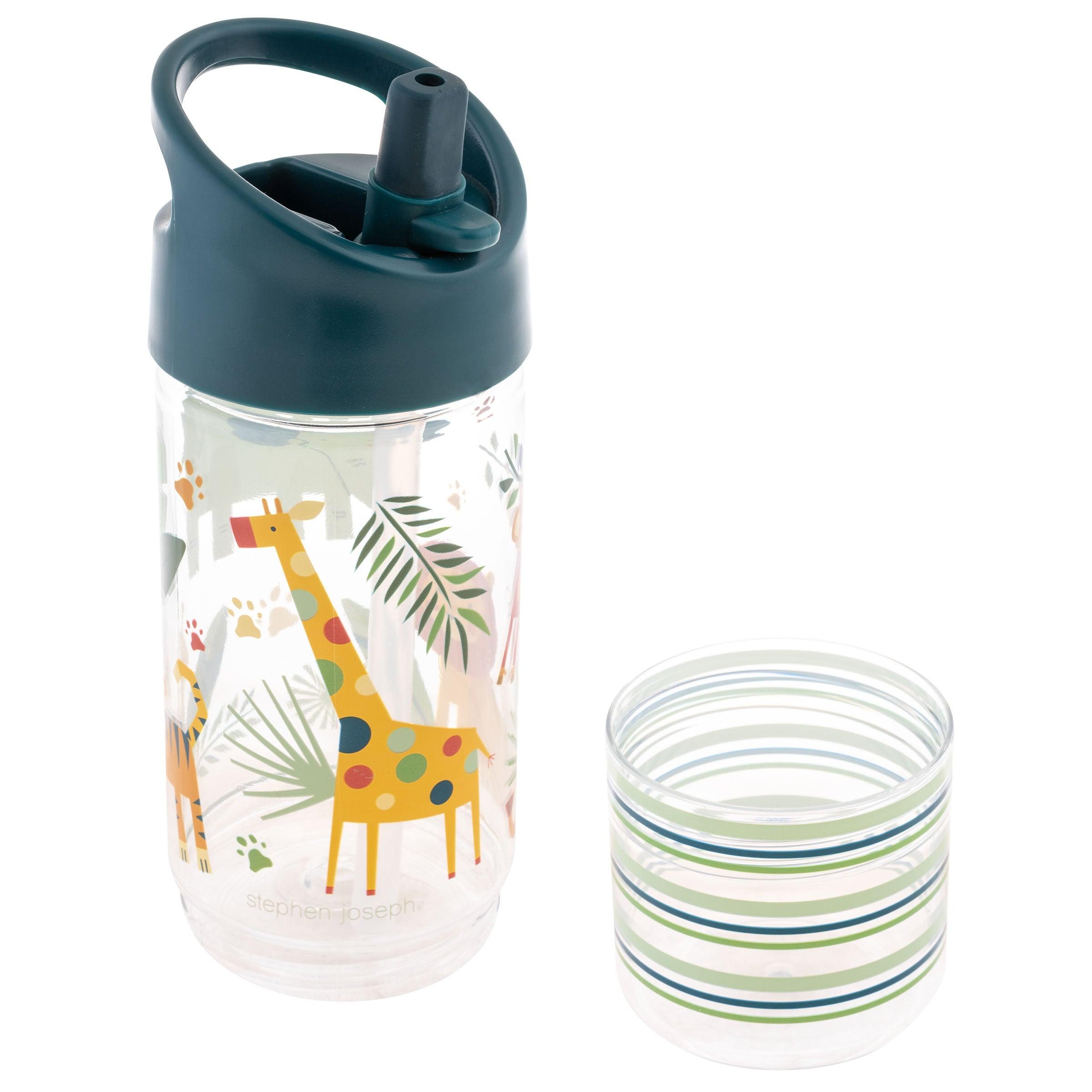 Stephen Joseph Sip And Snack Zoo Water Bottle - BumbleToys - 5-7 Years, Cecil, Girls, Pre-Order, School Supplies, Water Bottle