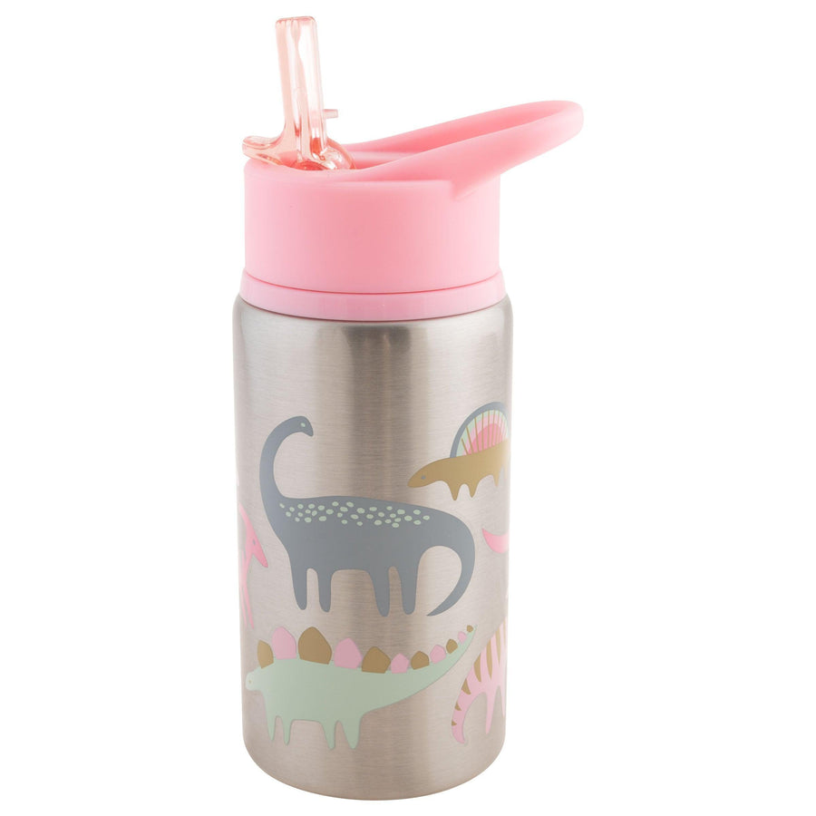 Stephen Joseph Stainless Steel Water Bottles Pink Dino