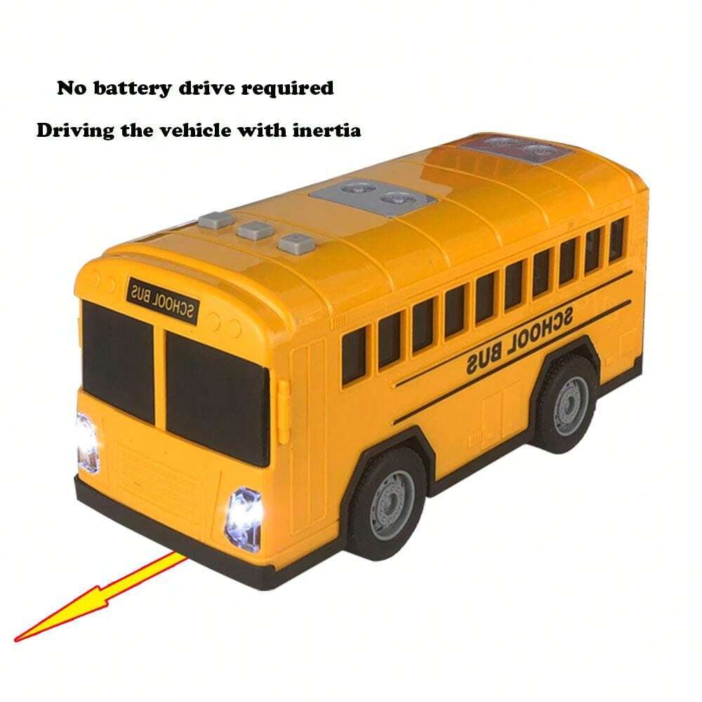 School Bus Toy Car With Light And Sound Effects - 6.6 Inch