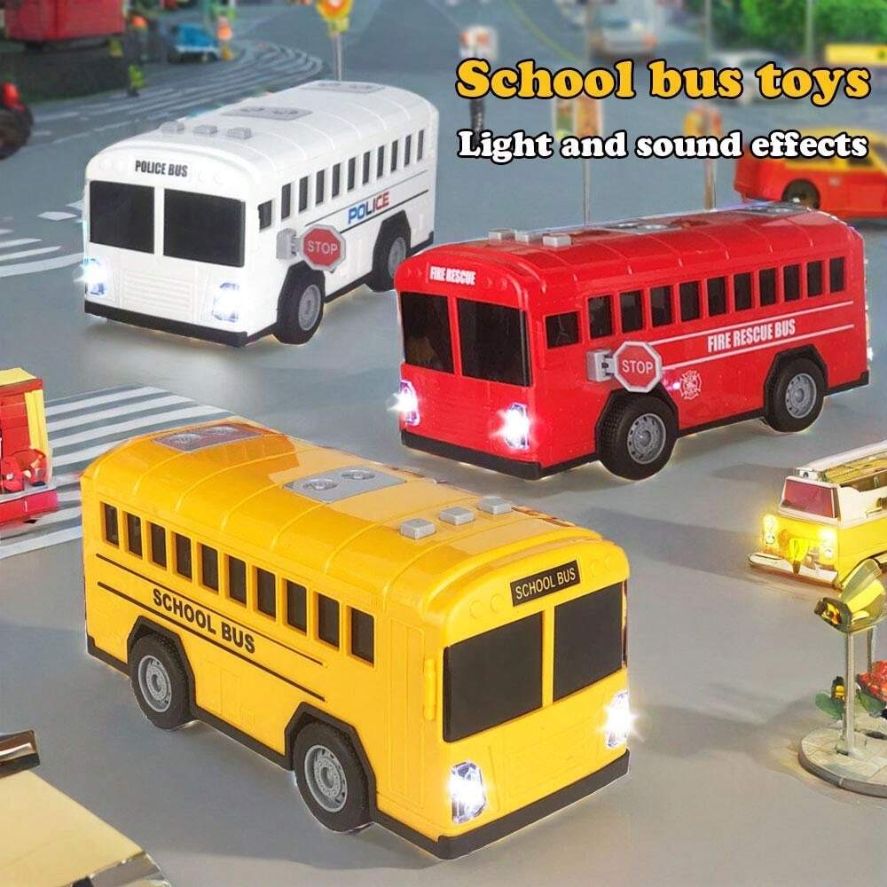 School Bus Toy Car With Light And Sound Effects - 6.6 Inch