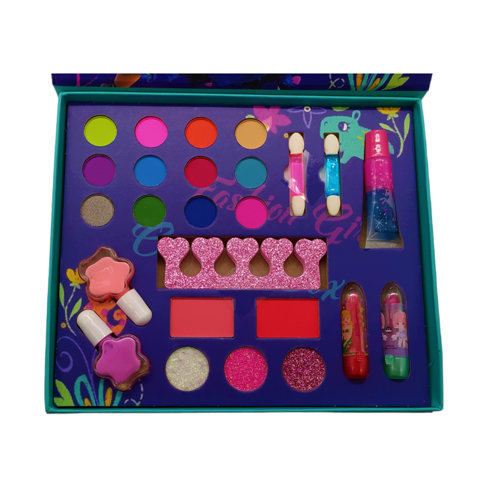 Set of children's cosmetics Fashion Girl Cosmetic Box Children's Makeup Set 28 in 1