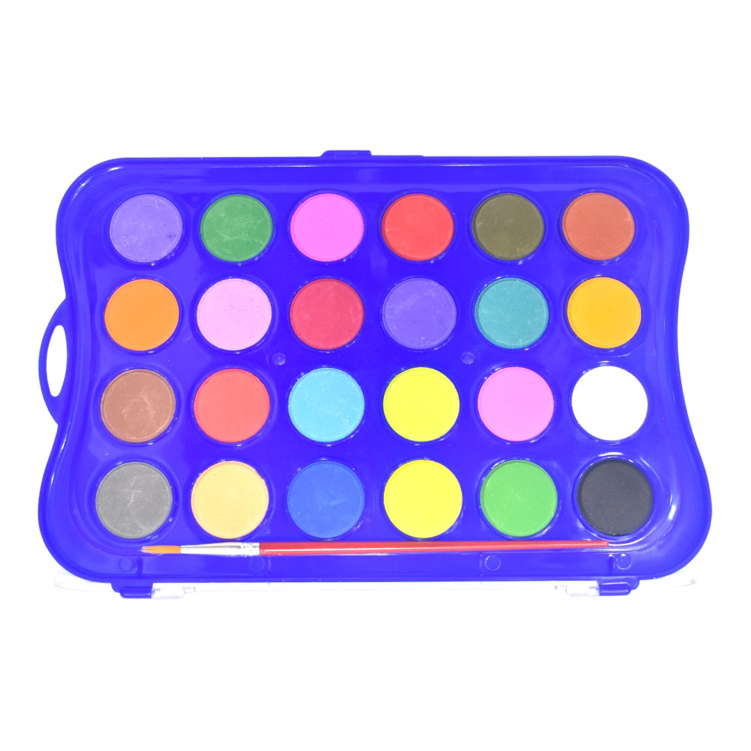 K-MAX Premium Watercolor Acquerelli Palette with Brush - 24 Colors