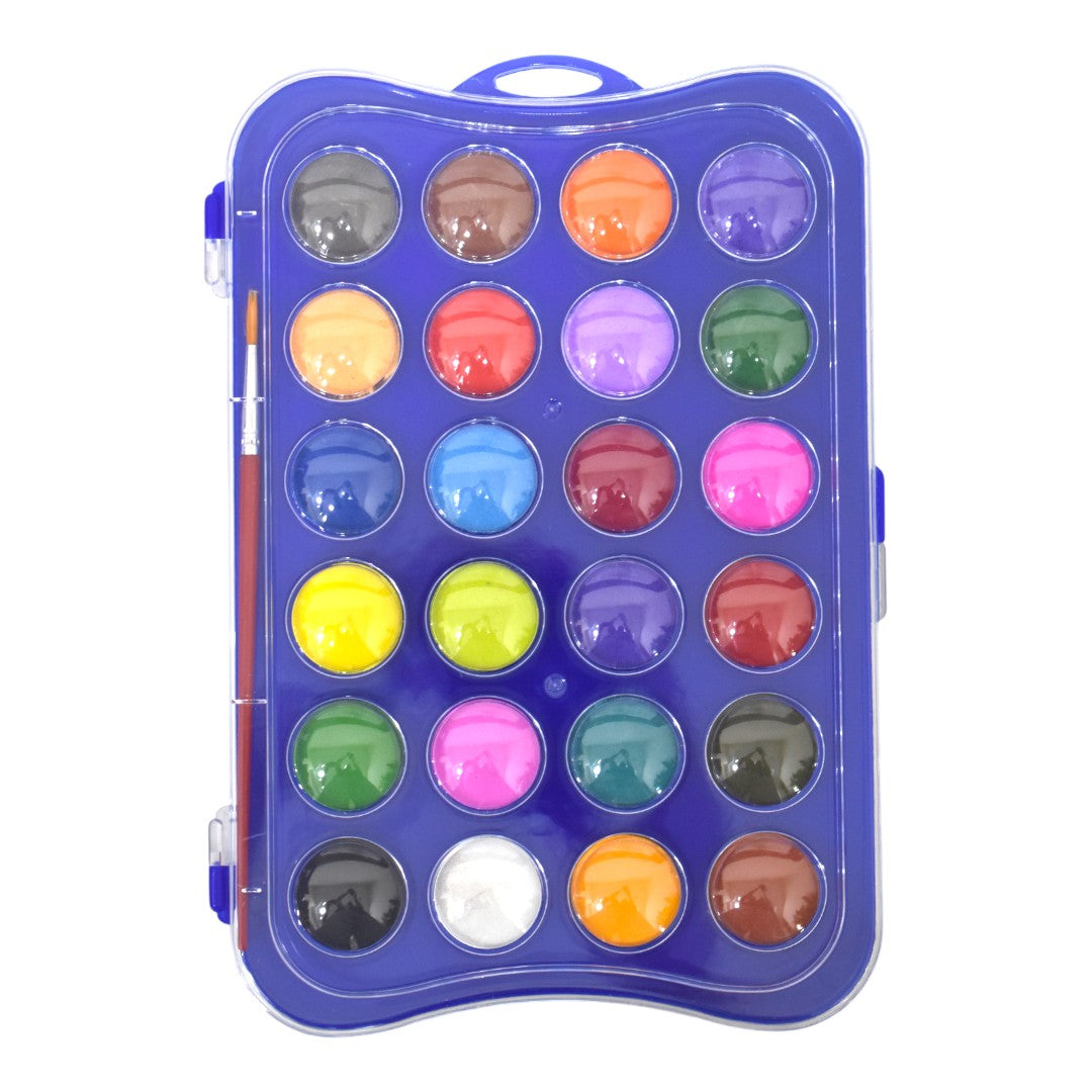 K-MAX Premium Watercolor Acquerelli Palette with Brush - 24 Colors